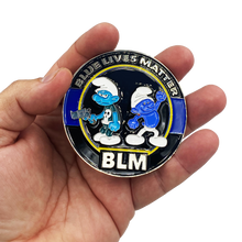 DL4-13 Blue Lives Matter Thin Blue Line Challenge Coin Police LEO 1st Responder Super Hero