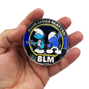 DL4-13 Blue Lives Matter Thin Blue Line Challenge Coin Police LEO 1st Responder Super Hero