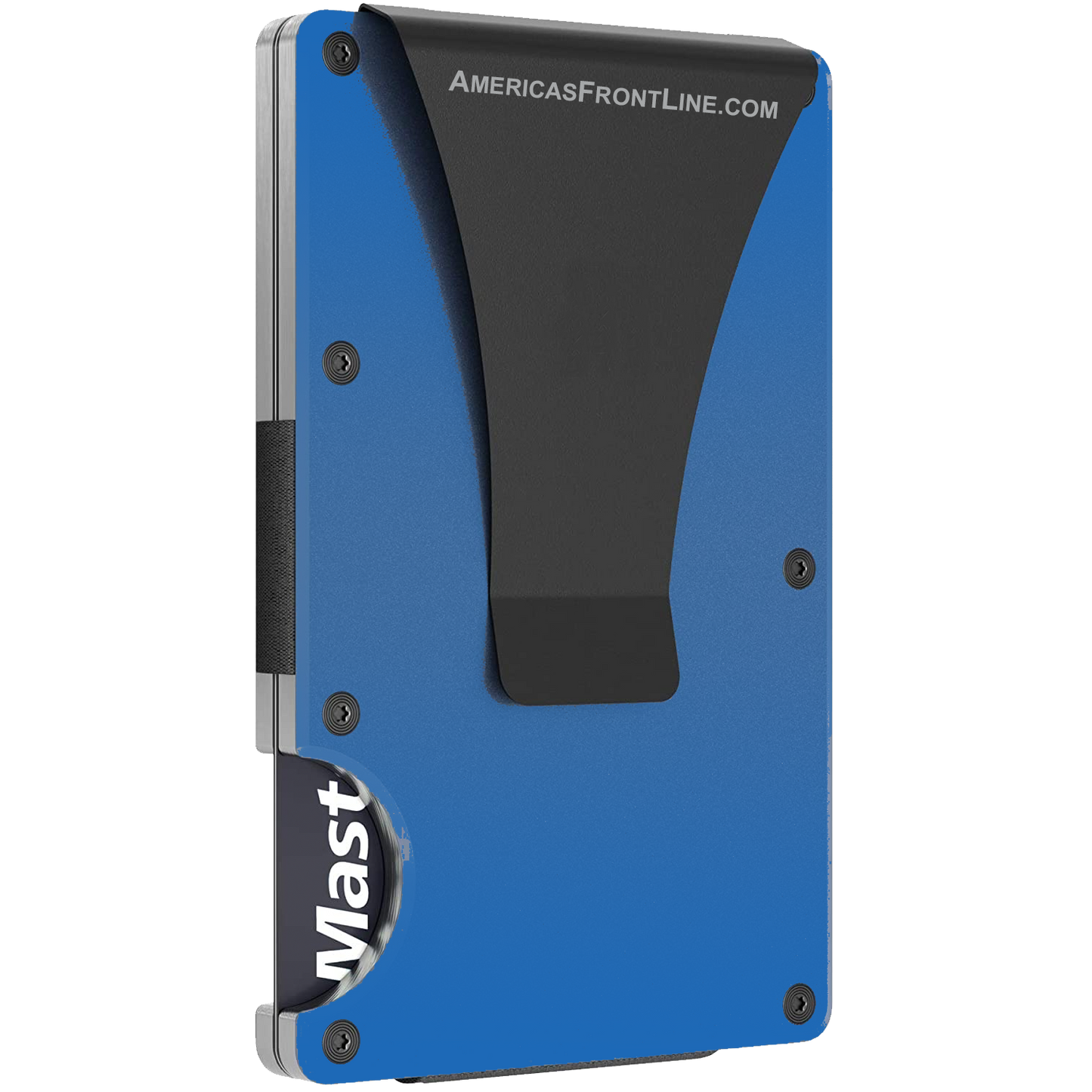 Blue Wallet Money Clip RFID Blocking Front Pocket Wallet Premium Minimalist Wallets for Men Minimalist Slim Credit Card Holder Business Card Holder Mens Aluminum Metal Wallet