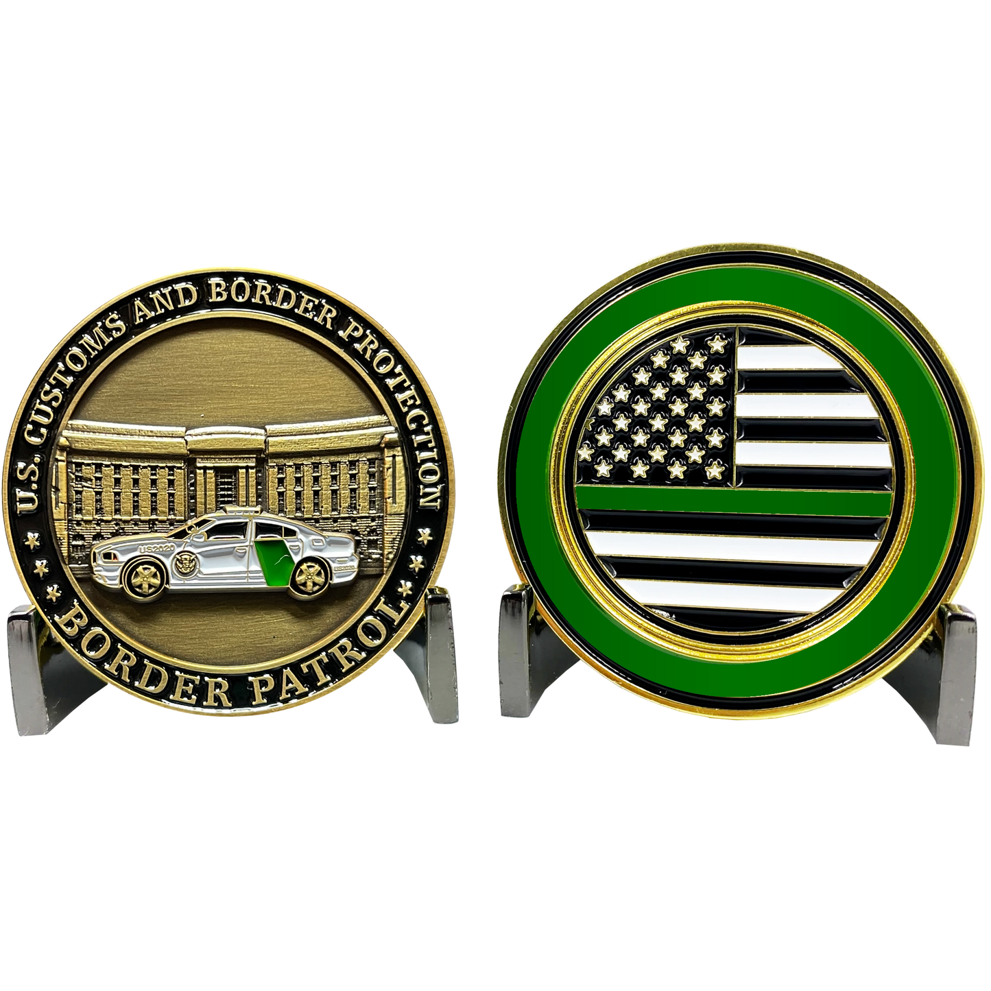 EL8-006 Border Patrol Agent BPA CBP HQ Headquarters Honor First Ronald Reagan Building Challenge Coin thin green line