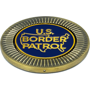 BL16-007 CBP Border Patrol Agent BP Agent Spinner Challenge Coin Honor First Thin Green Line