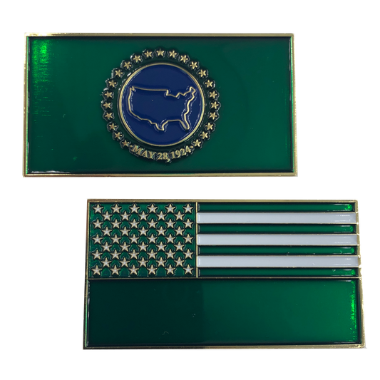K-007 Border Patrol Flag Challenge Coin CBP BP