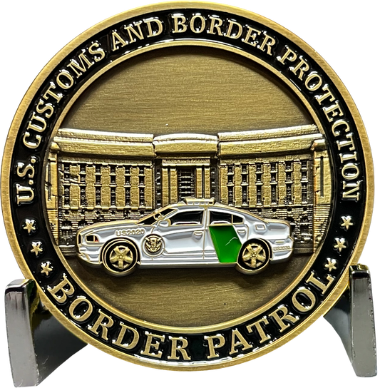 EL8-006 Border Patrol Agent BPA CBP HQ Headquarters Honor First Ronald Reagan Building Challenge Coin thin green line