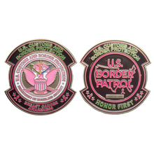 BL14-010 CBP Pink Border Patrol Agent Challenge Coin Breast Cancer Cancer Awareness