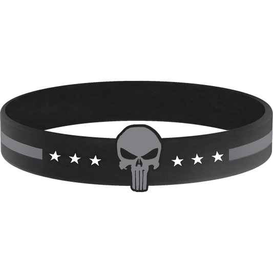 Thin Gray Line Silicon Bracelet (grey) Correctional Officer Corrections Jail Prison