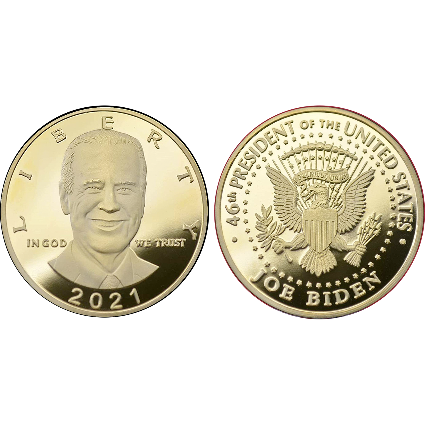 BL13-004 President Joe Biden 24KT Gold plated 2021 LIBERTY Challenge Coin 46th President of The United States