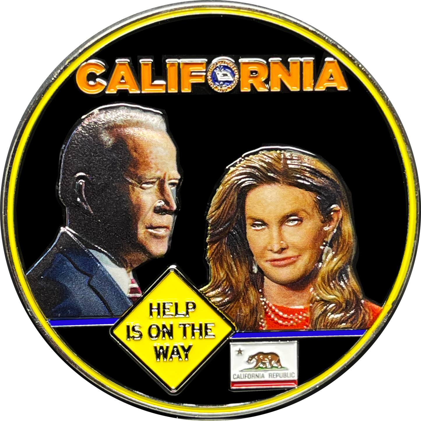 BL12-006 LAPD LASD Police Training FTO Lebron Saving California with President Biden Caitlyn Jenner Challenge Coin