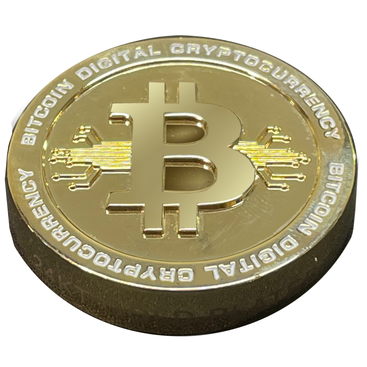 BL4-013 24KT Gold plated huge Bitcoin BTC Coin Crypto Coin Cryptocurrency BLOCKCHAIN Coin