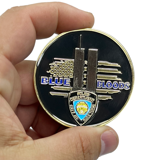 BL11-004 Blue Bloods 9/11 NEVER AGAIN September 11th 20th Anniversary NYPD Challenge Coin New York City Police