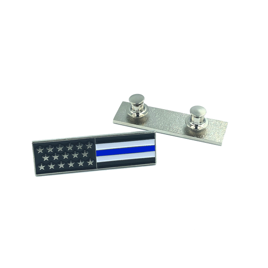 CL7-06 Thin Blue Line U.S. Flag Commendation Bar Pin Police CBP FBI ATF FAM Secret Service uniform