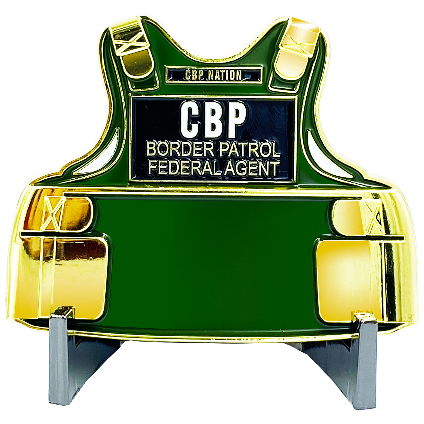 EL6-010 Border Patrol Agent BPA uniform 3D Challenge Coin CBP Honor First BP Thin Green Line