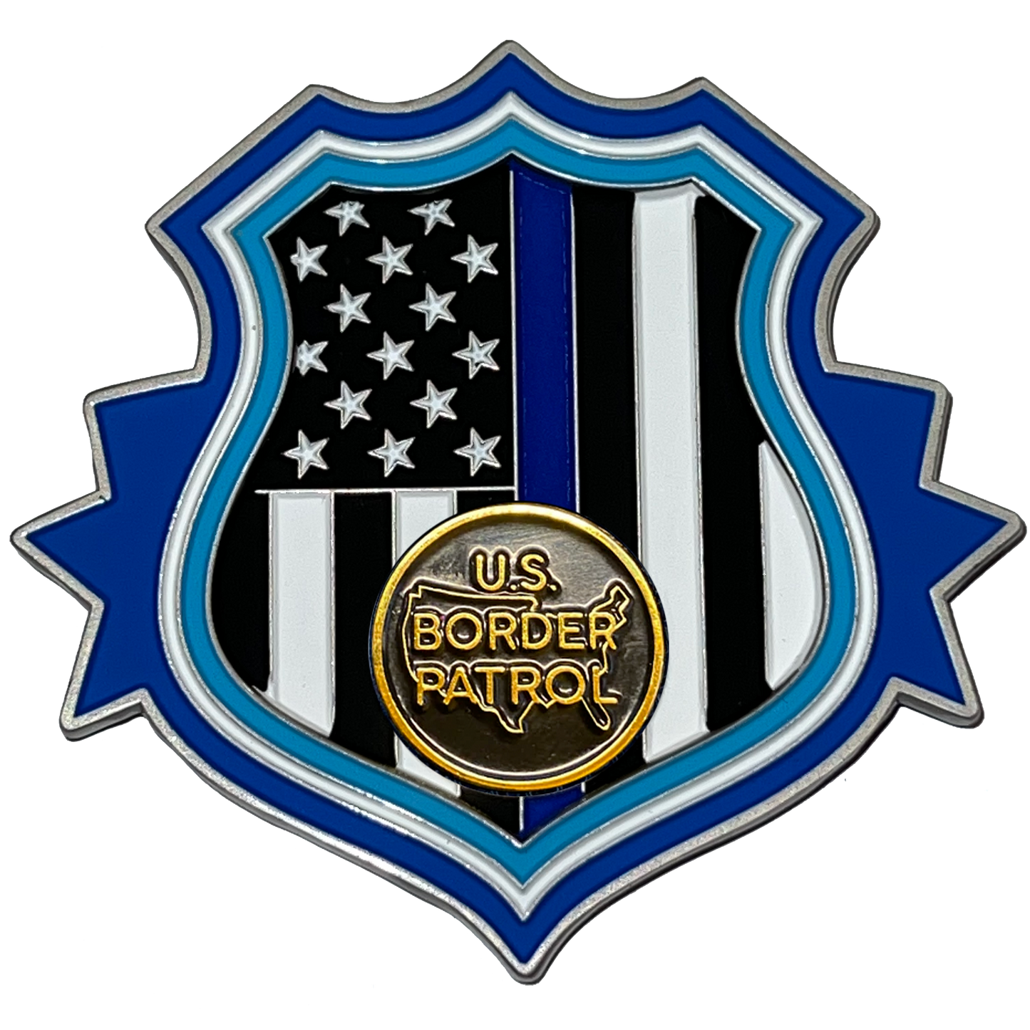 Border Patrol Agent BPA CBP Police Week 2022 Commemorative Thin Blue Line Memorial Challenge Coin