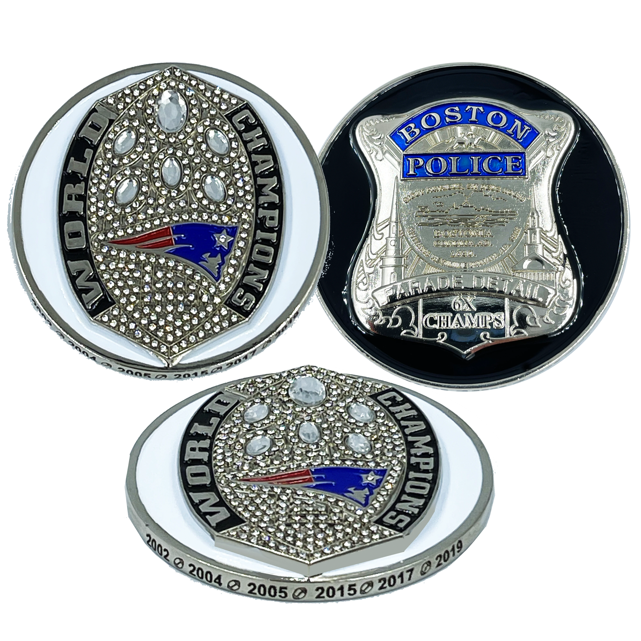 BL12-008 Boston Police Parade Detail Championship Challenge Coin
