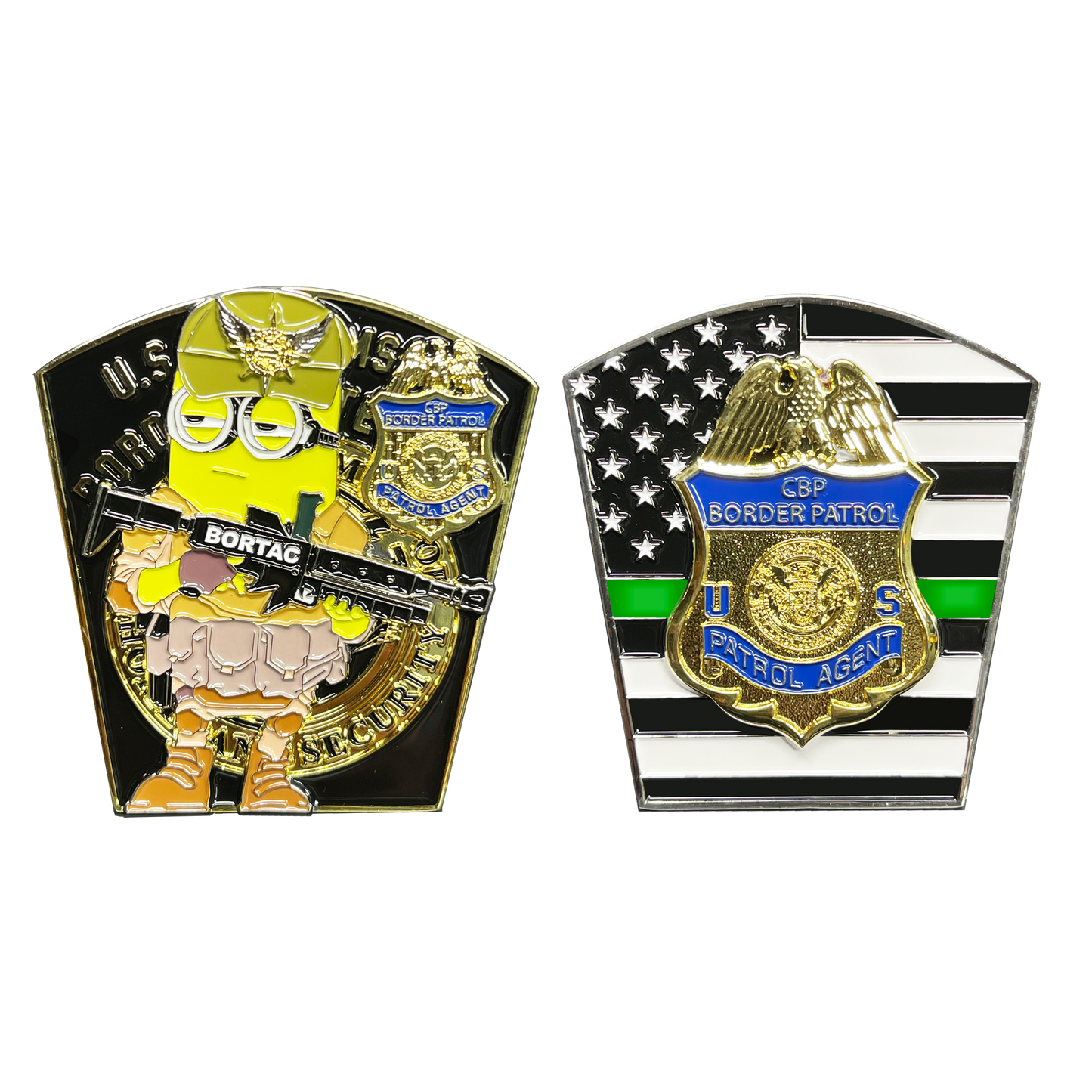 BL14-007 Border Patrol Agent Bortac Operator CBP BPA Thin Green Line Challenge Coin