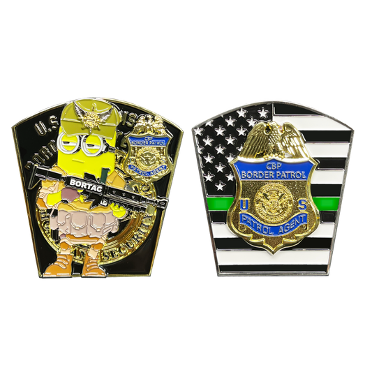 Discontinued BL14-007 Border Patrol Agent Bortac Operator CBP BPA Thin Green Line Challenge Coin