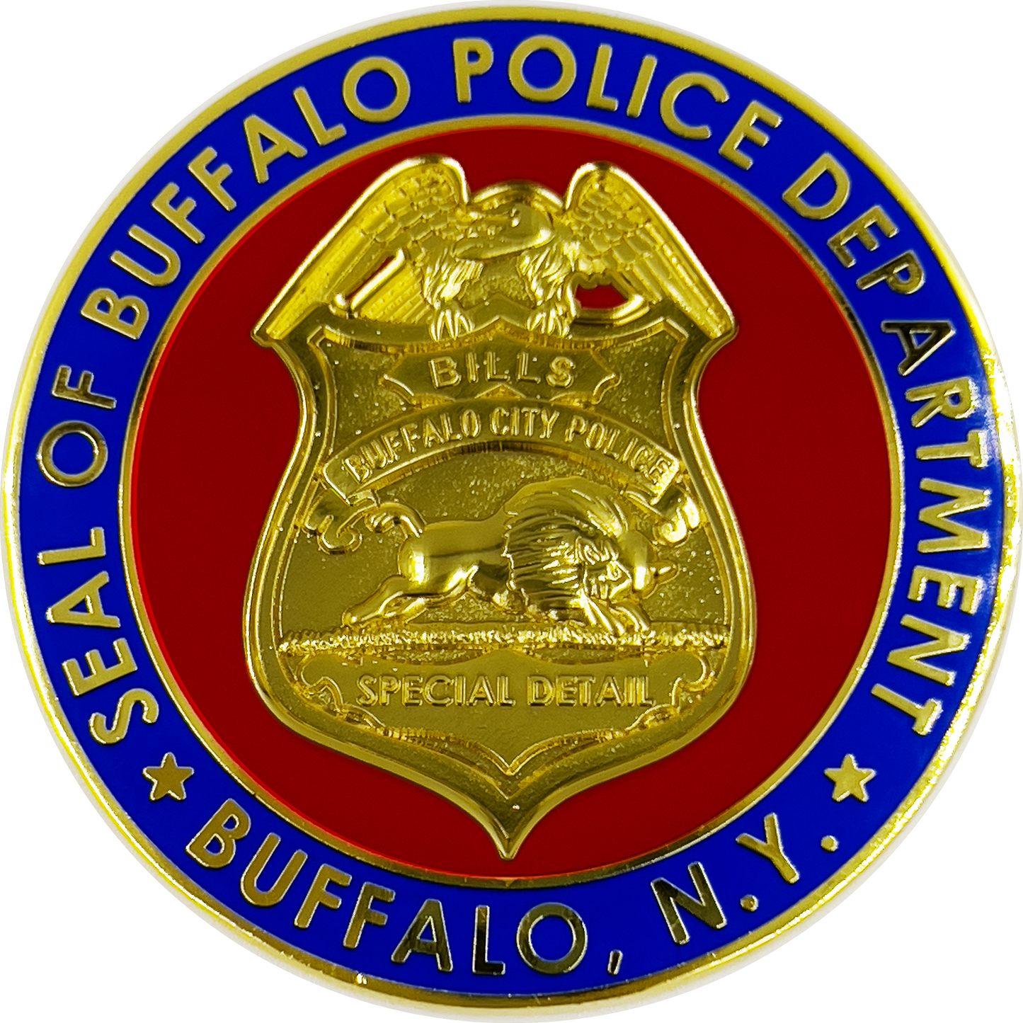 GL6-001 Buffalo City New York Police Special Detail Stadium Detail Challenge Coin