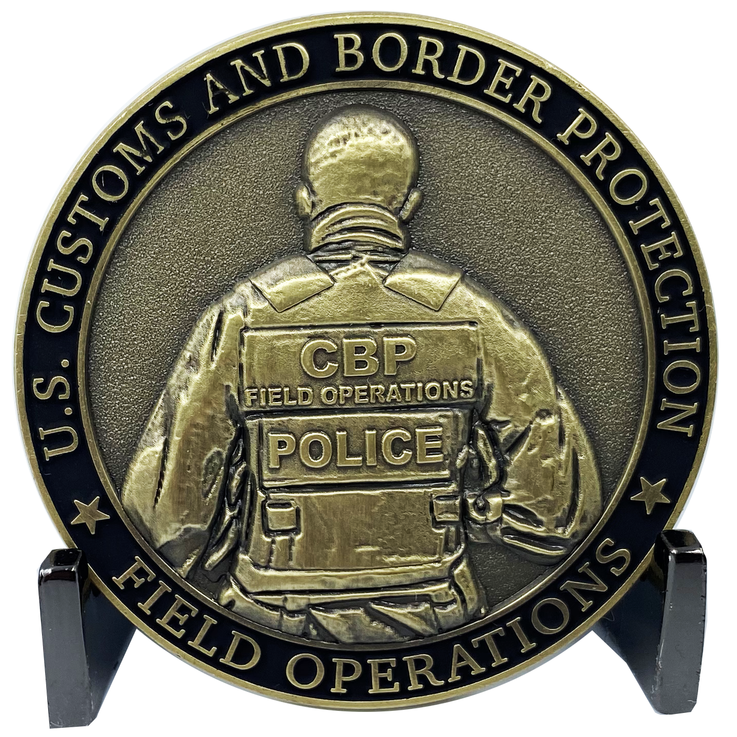 discontinued DL4-12 CBP Officer Challenge Coin Tactical Body Armor Bullet Proof Vest Field Ops CBPO Operations
