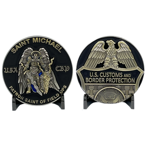 EL6-015 CBP OFFICER OFO Saint Michael Patron Saint Challenge Coin Field Ops CBPO Field Operations ST. MICHAEL