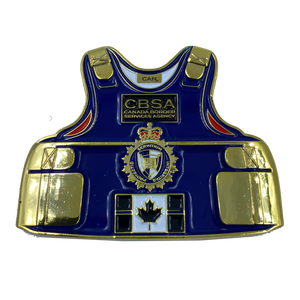 DD-002 CBSA Canada LEO Thin Blue Line Police Body Armor Canada Border Services Agency Challenge Coins