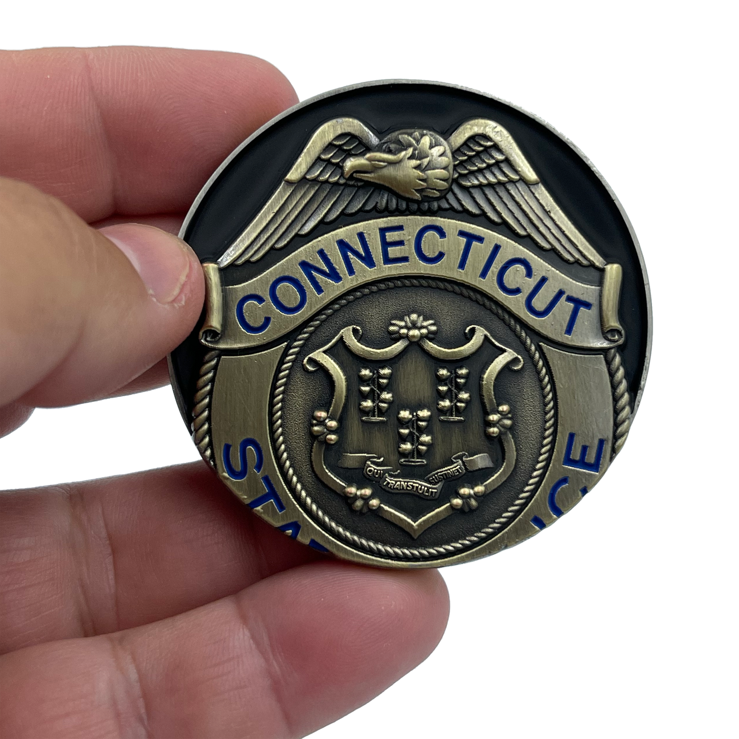 BL11-007 CSP Connecticut State Police Trooper Saint Michael Patron Saint Challenge Coin ST. MICHAEL