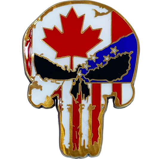 CL9-04 Canada USA Pin with Dual Pin posts and extra free pin back Canadian American Police