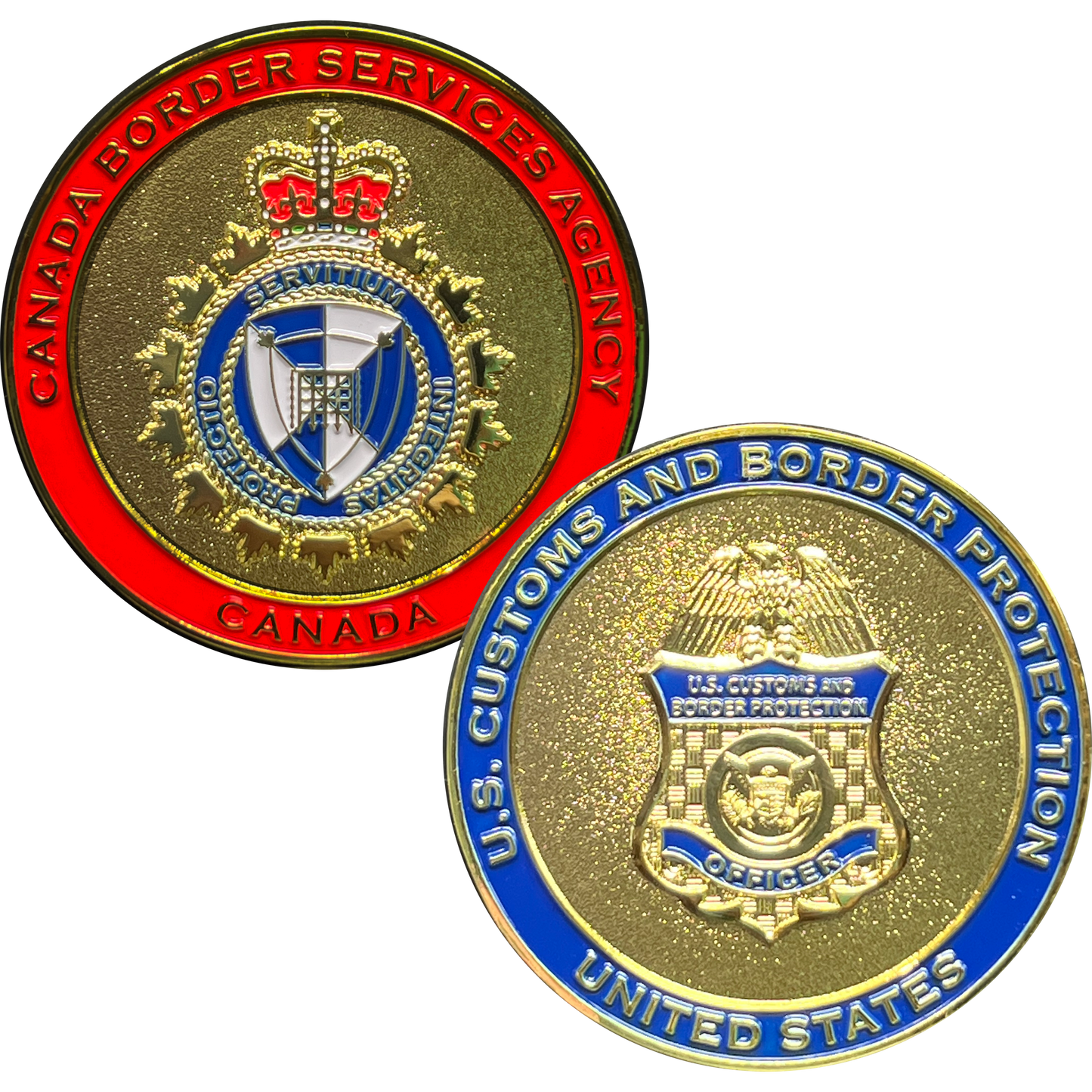 BL17-020 CBP and Canadian Border Services Agency CBSA US Canada Joint Operations Challenge Coin