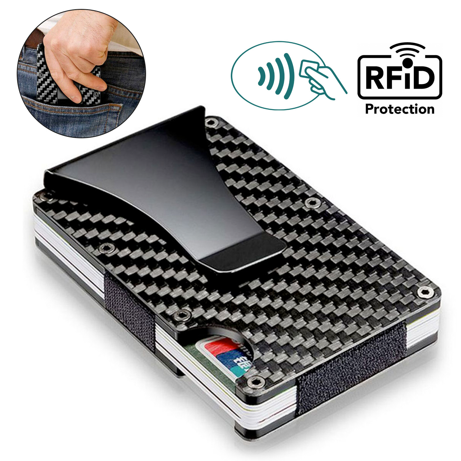 Aluminum Metal Wallet, RFID Blocking