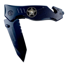 Chicago Police Department CPD 3-in-1 Tactical Rescue tool with Seatbelt Cutter, Steel Serrated Blade, Glass breaker
