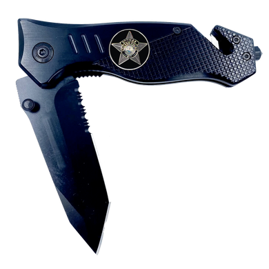 Chicago Police Department CPD 3-in-1 Tactical Rescue tool with Seatbelt Cutter, Steel Serrated Blade, Glass breaker