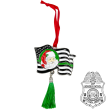 GL1-020 CBP Border Patrol Agent Honor First Thin Green Line Flag Christmas Ornament