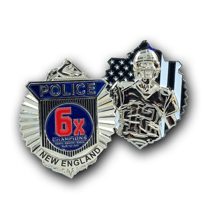 G-009 Patriots Tom Brady New England inspired Clamshell shield Challenge Coin Massachusetts