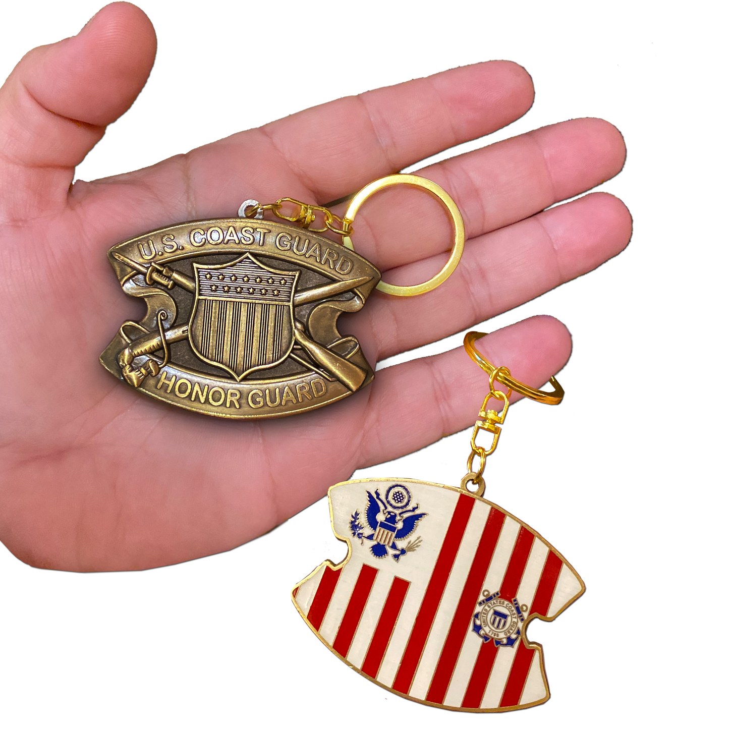 DD-019 Keychain Coast Guard Honor Guard Challenge Coin Coastie USCG Medallion