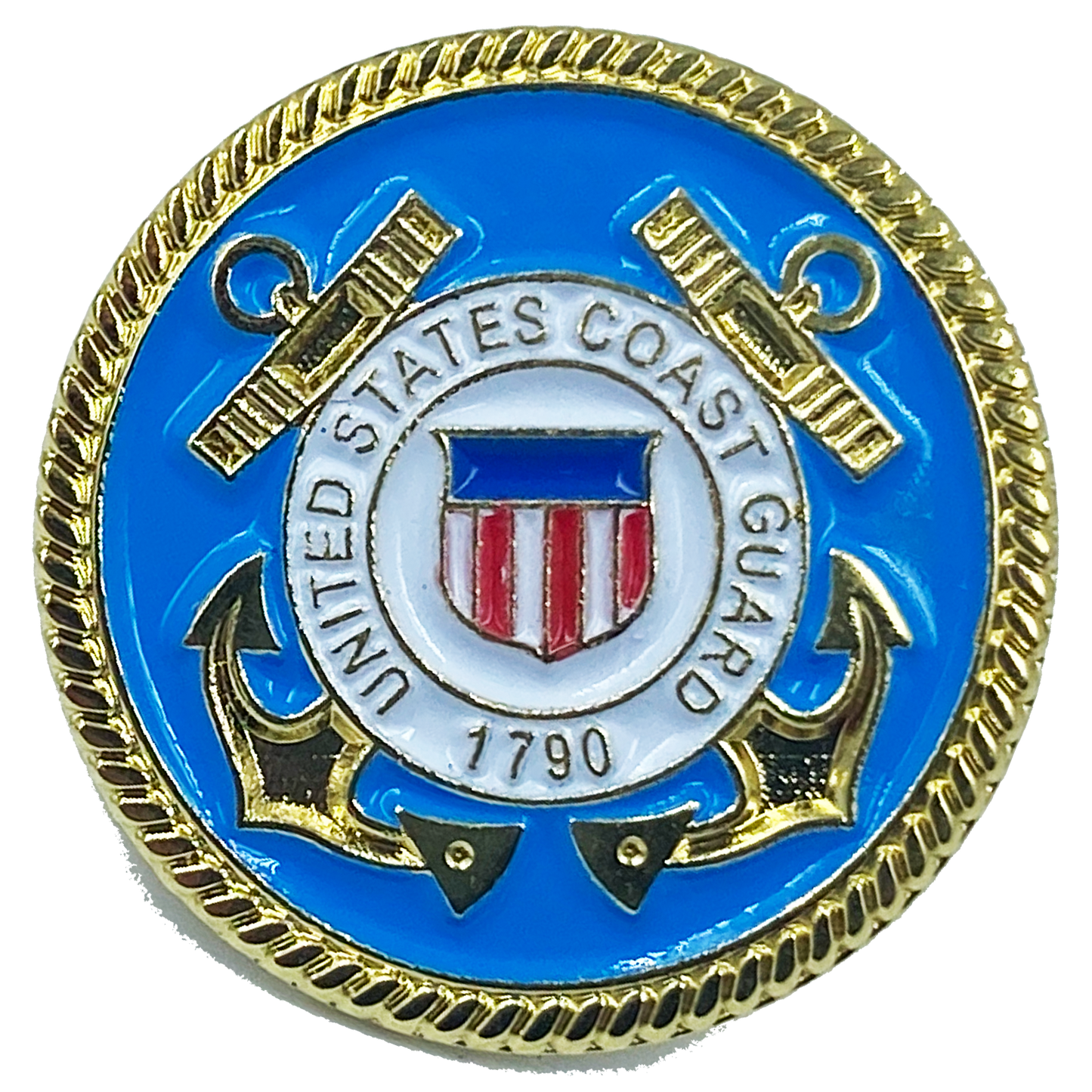 M-25 Coast Guard Lapel Pin with deluxe spring loaded clasp Coastie USCG