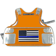 EL5-007 US COAST GUARD M4 Body Armor Coastie 3D self standing USCG Challenge Coin Maritime Law Enforcement Thin Blue Line
