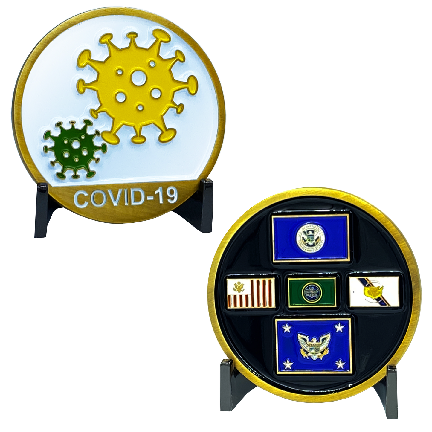 JJ-020 Thin Green Line Homeland Pandemic CBP Coin Field Operations Border Patrol Air and Marine Secretary Flag Ops