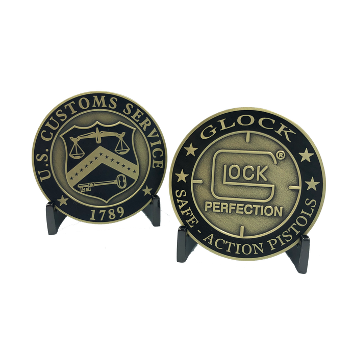 discontinued LL-001 Legacy Customs Service (not CBP) Treasury Inspector Police Challenge Coin