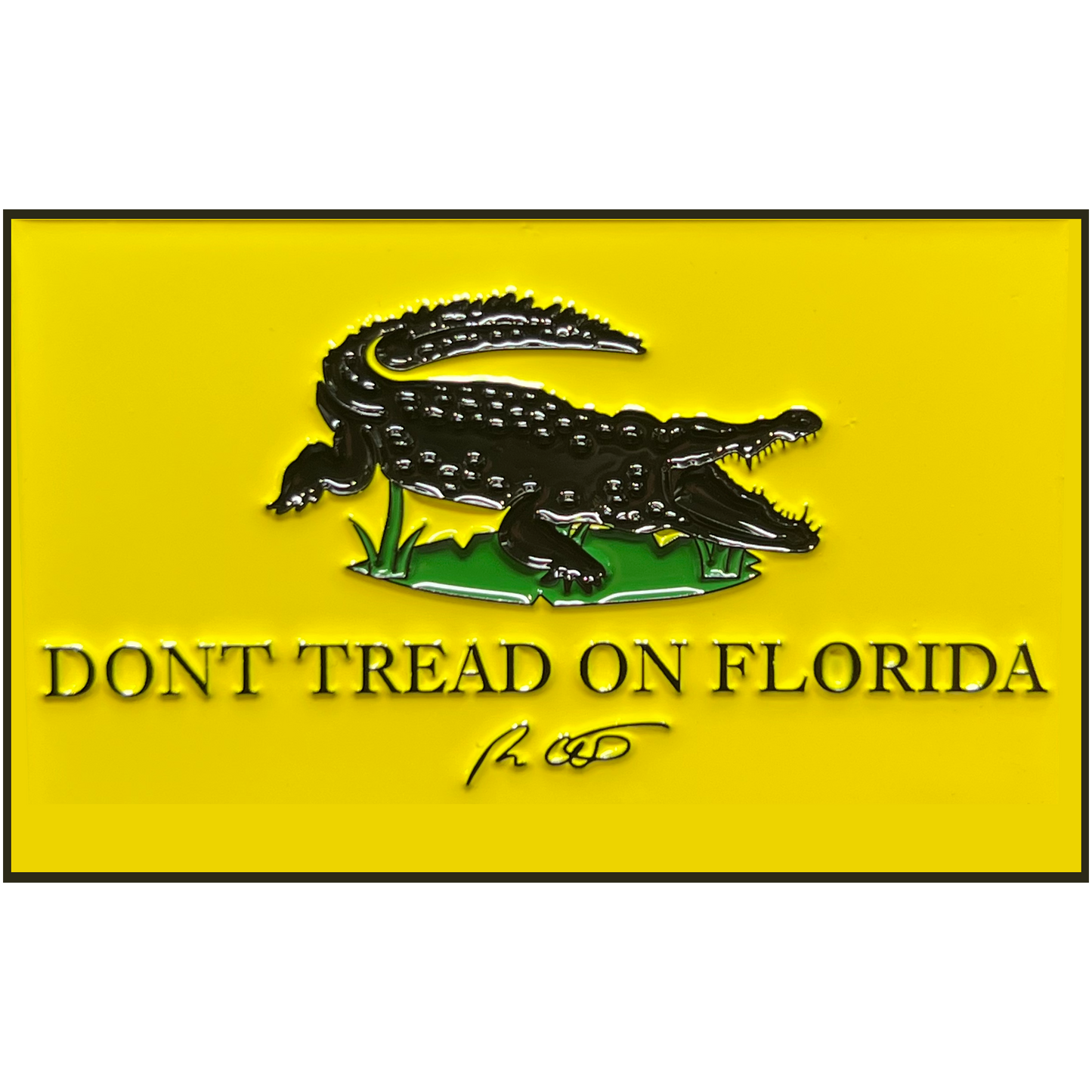 GL1-006 Florida Governor Ron DeSantis inspired Don't Tread on Florida 2nd Amendment Police Thin Blue Line Flag Challenge Coin