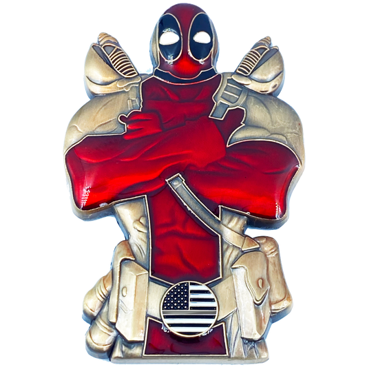 DL7-10 for Deadpool inspired Correctional Officer Thin Gray Line CO Corrections