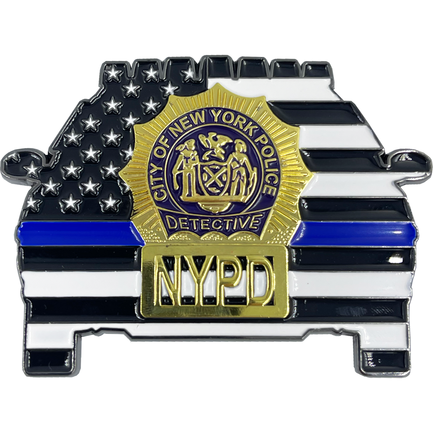 Discontinued BL14-015 NYPD Detective Mayor Bill DeBlasio Clown Car Circus Challenge Coin Police Thin Blue Line