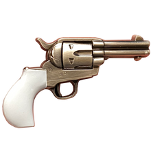 EE-013 Doc Holliday I'm Your Huckleberry ivory style grip nickel plated Model 1877 Colt Lightning Thunderer Challenge Coin