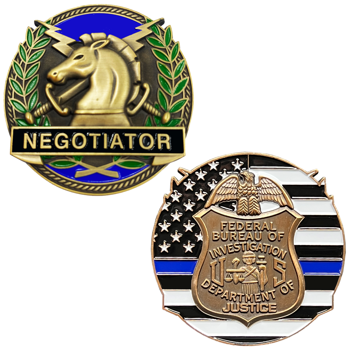 GL13-007 FBI Special Agent Intel Analyst Federal Bureau Investigations Challenge Coin Negotiator