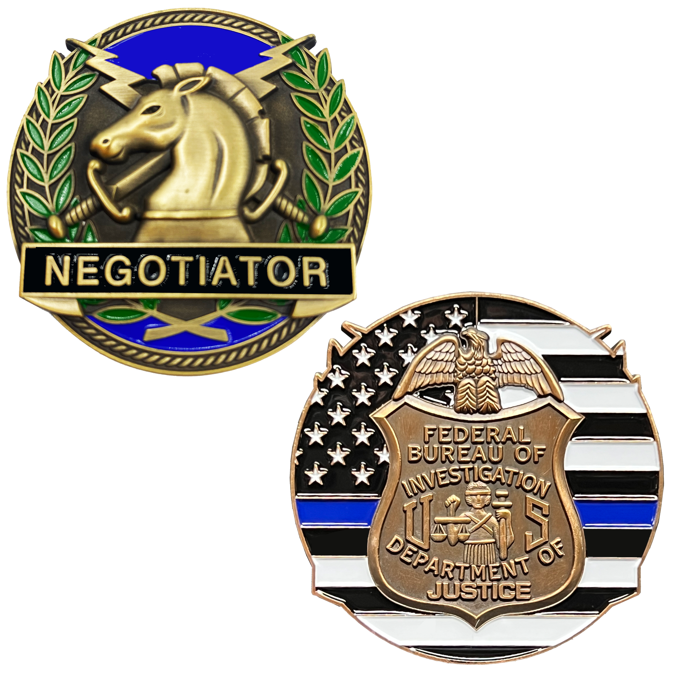 GL13-007 FBI Special Agent Intel Analyst Federal Bureau Investigations Challenge Coin Negotiator