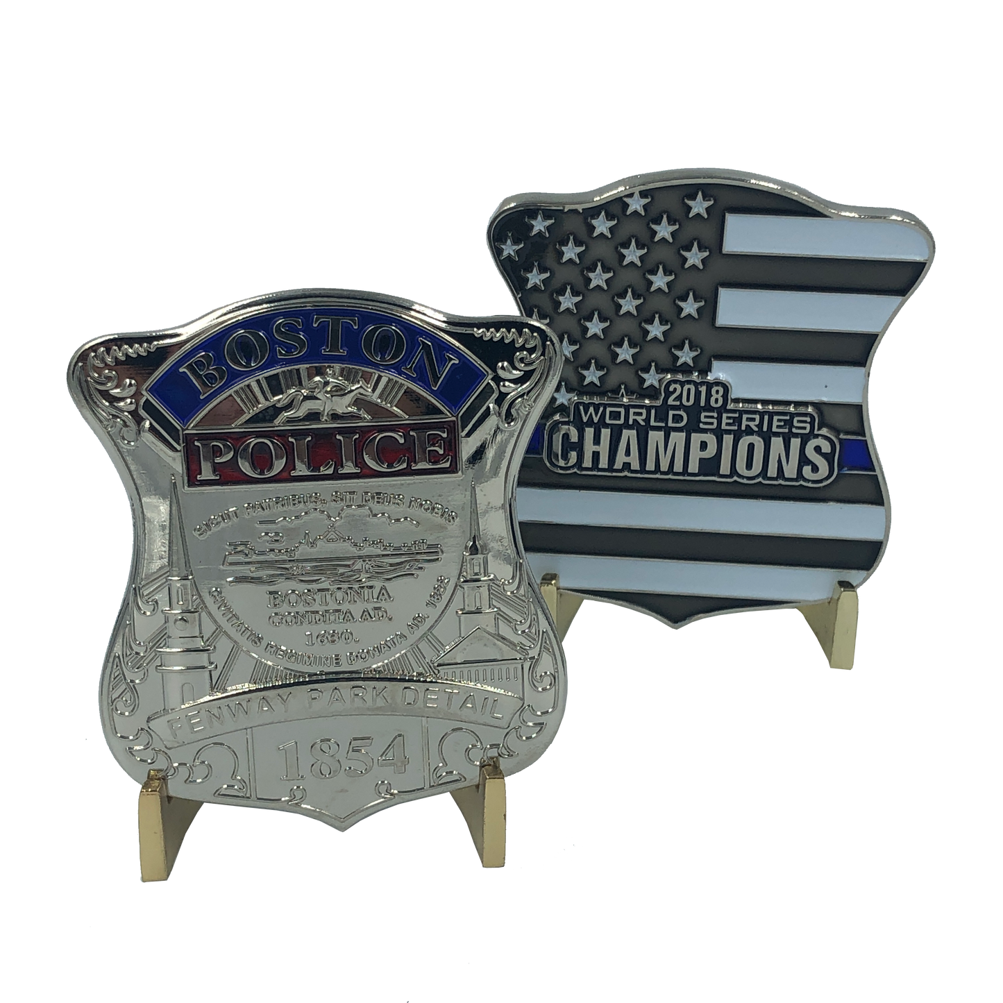 G-012 Boston Red Sox Fenway Park Detail 2018 World Series Champions Challenge Coin Police Thin Blue Line
