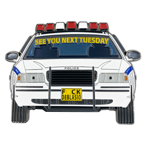 BL14-015 NYPD Detective Mayor Bill DeBlasio Clown Car Circus Challenge Coin Police Thin Blue Line