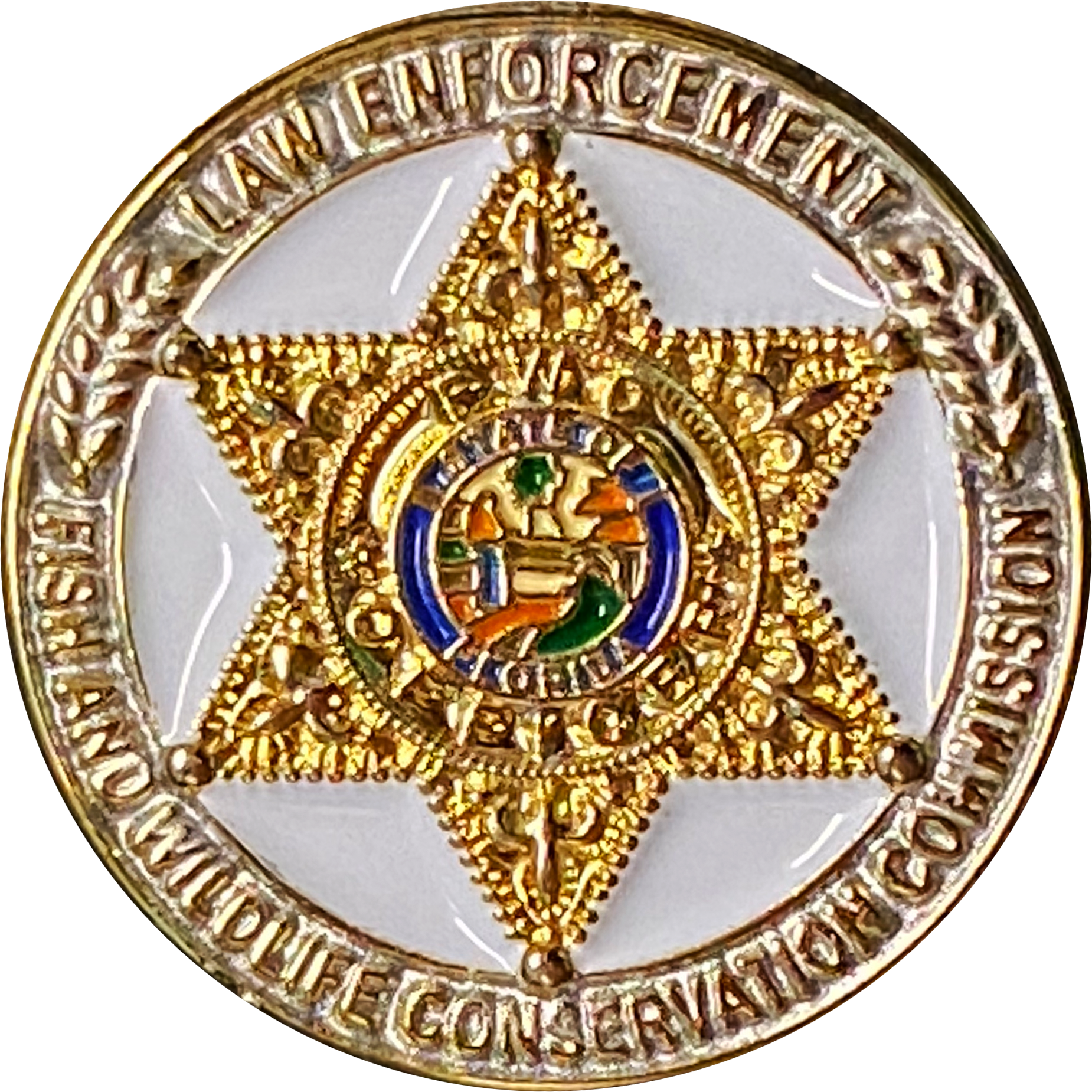 CL2-14 Florida Fish and Wildlife Conservation Commission Pin with deluxe spring loaded clasp Centers FWC Police