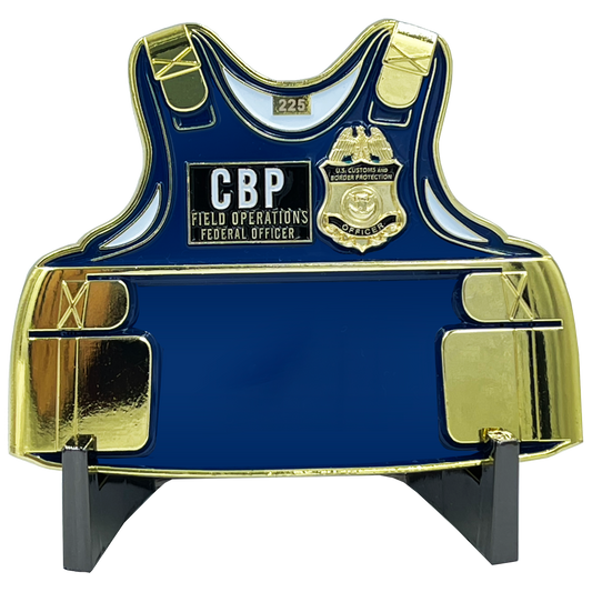 EL6-007 Field Ops CBP Officer CBPO Fild Ops Body Armor 3D Challenge Coin