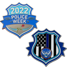 CBP officer Field Operations Police Week 2022 Commemorative Thin Blue Line Memorial Challenge Coin Field Ops