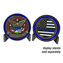 GG-001 CBP Field Operations Challenge Coin Field Ops Thin Blue Line Police Officer