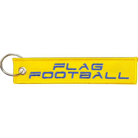 EL12-023 Flag Football Boys Girls Men Women Keychain or Luggage Tag or zipper pull