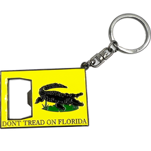 EL12-011 Don't Tread on Me Florida Flag Challenge Coin Bottle Opener Keychain Governor DeSantis Don't Tread on Florida
